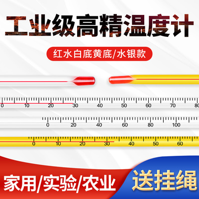 红水温度计室内外测温养殖场大棚测水温气温液体温度工业农业实验