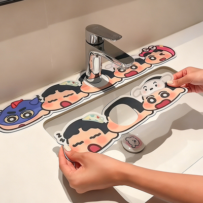 【防溅洗手台好物~小新吸水垫】