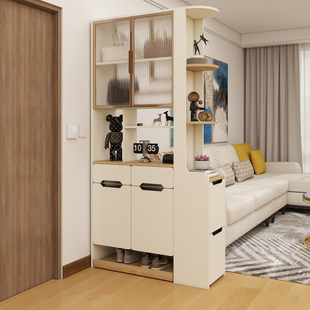 入户门鞋柜正对门双面门厅屏风穿堂隔断柜一体简约客厅置物玄关柜