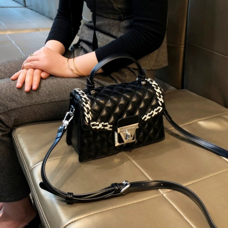 圣罗品牌个性菱格小方包2025新款今年流行高级感手提单肩包斜挎包