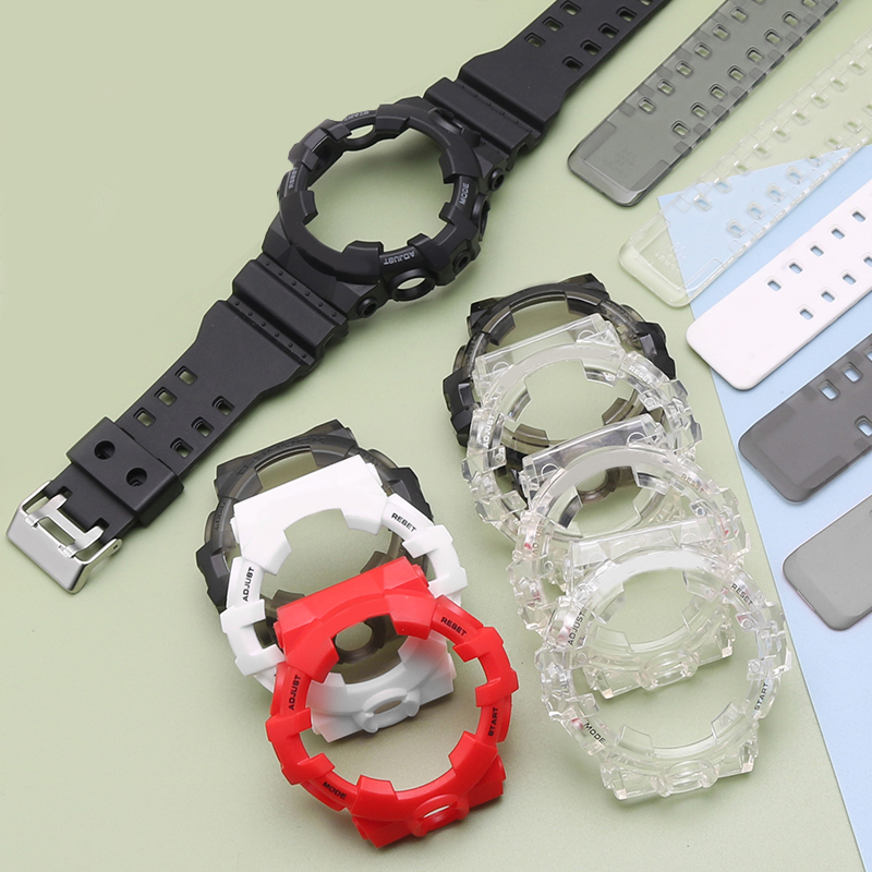 适配卡西欧黑金手表带GA-710GB/735GA-700SK冰韧外表壳5413 5522