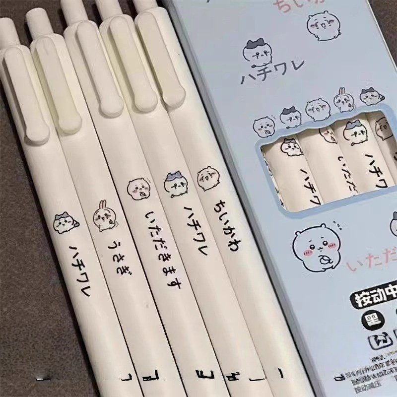 吉伊卡哇速干笔卡通高颜值刷题笔ST头黑色速干中性笔超可爱按动笔