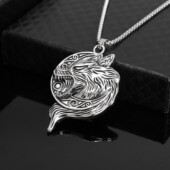 欧美创意天狼系嘻哈男潮人高级感朋克摇滚个性 狼头吊坠复古风饰品