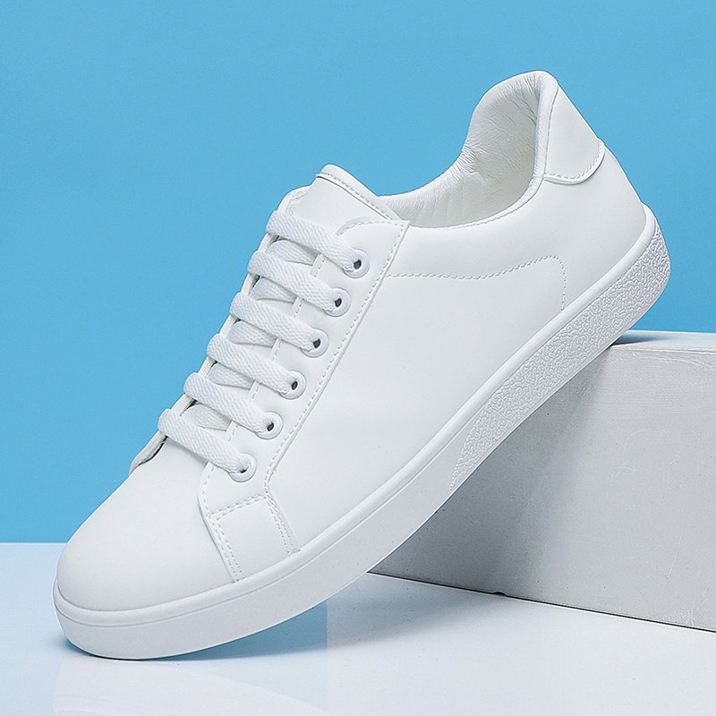 男鞋2025年新款秋季透气西装真皮小白鞋男士韩版潮流运动休闲板鞋