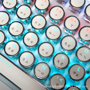朋克键帽法文韩文俄文西班牙文泰文台湾注音文机械键盘圆形键帽