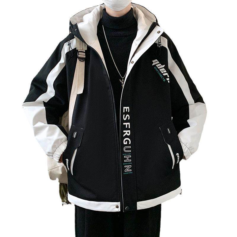 加绒加厚外套13岁男孩青少年学生14帅气秋冬装棉衣15大童夹克棉服