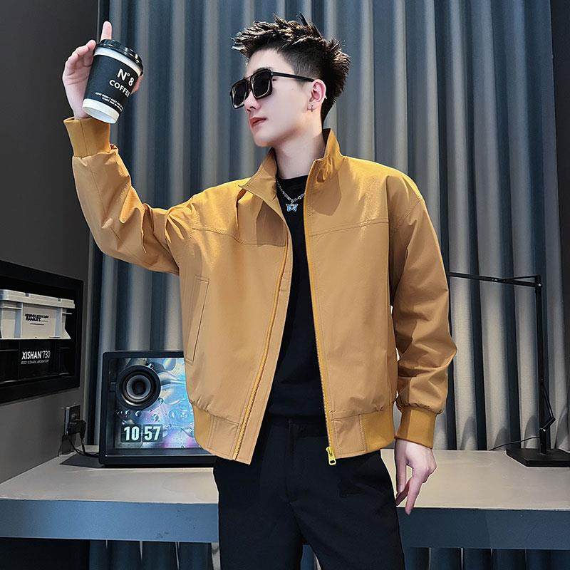 痞帅休闲夹克男款高端潮流帅气上衣2025新款春秋季高级感潮牌外套