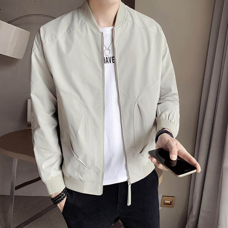 春秋帅气百搭棒球服男士飞行员外套短款潮流牌风衣高端工装夹克男