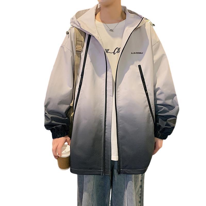 春秋季外套潮流男孩学生百搭帅气衣服青少年大童男装冲锋衣夹克男