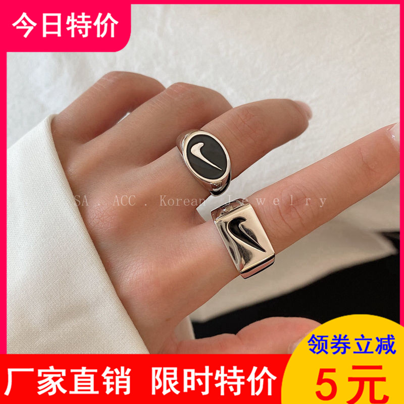 欧美风钛钢戒指ins潮不褪色