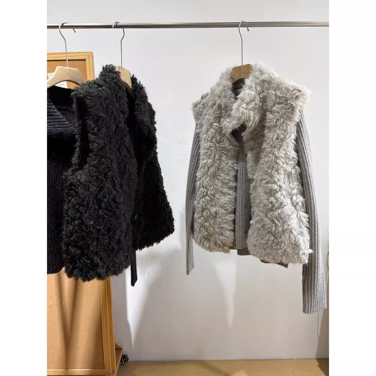 韩版通勤简约立领毛毛绒保暖马甲背心女2026春季新款宽松减龄上衣