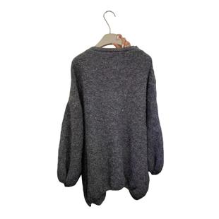 MONLOUVE韩系慵懒风软糯毛衣外套女2025秋冬宽松大版加厚洋气针织