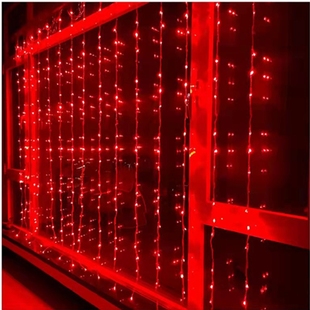 春节瀑布灯七彩流水新款阳台窗帘led室内彩灯窗户挂灯串闪灯网红