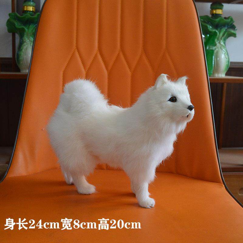 仿真狗狗萨摩耶玩偶公仔摆件儿童玩具动物模型家居装饰品生日礼物