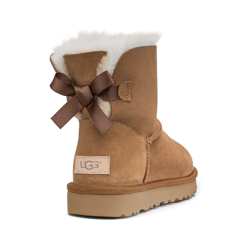 ugg女防泼水防污涂层雪地靴经典贝莉蝴蝶结短靴1016501