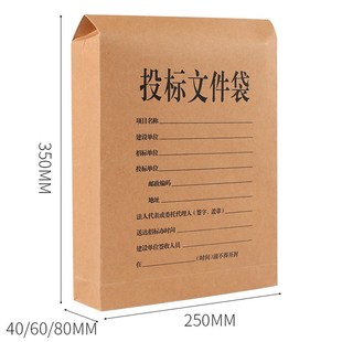 标书密封盒档案袋投标文件袋资料袋工程建设竞标档案盒公文合同袋