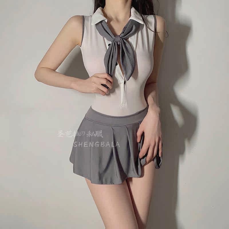 圣芭拉「学姐来啦」性感jk套装内衣肚兜睡衣制服学院风纯欲
