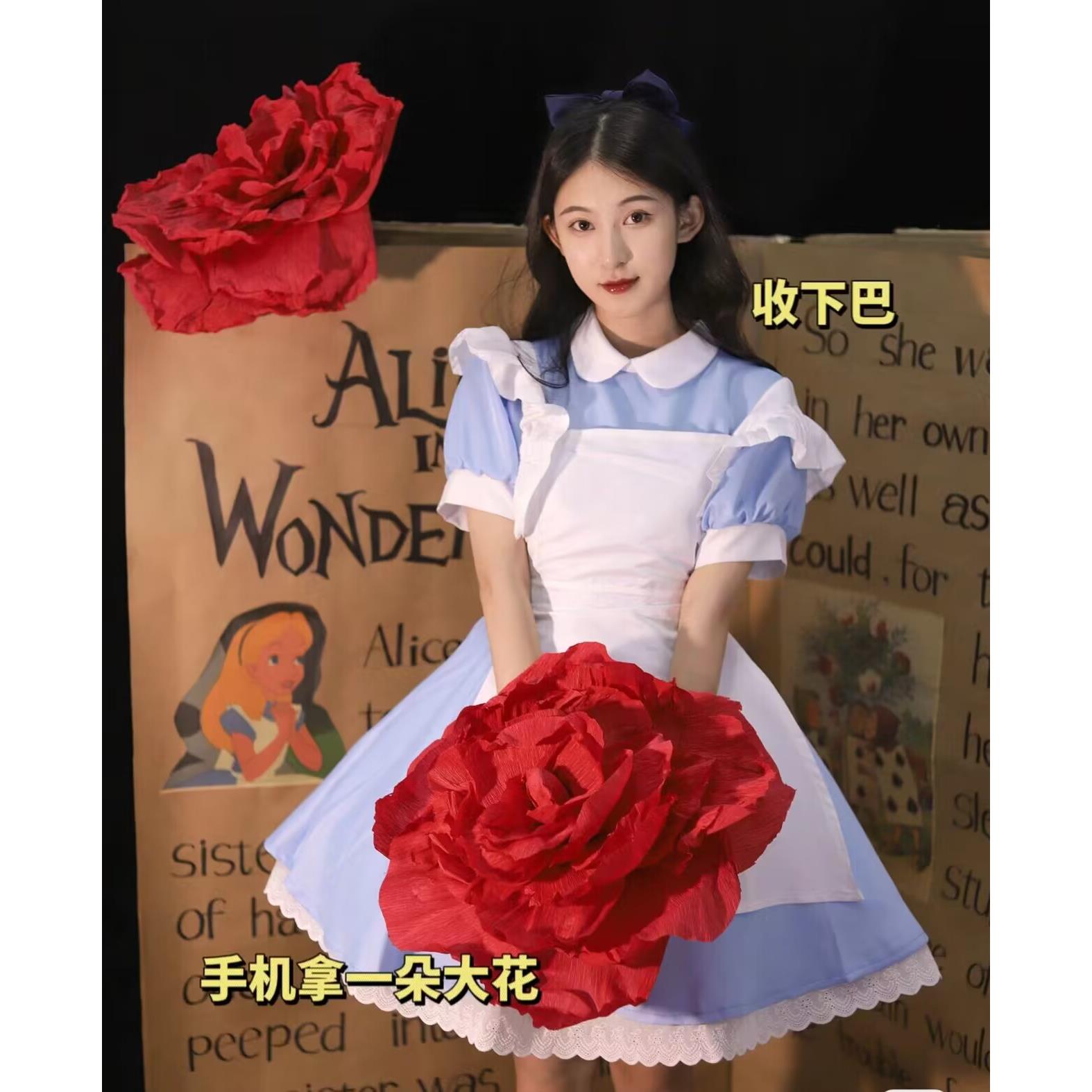 爱丽丝cos服梦游仙境少女心萝莉可爱女仆装万圣节COSplay表演服装
