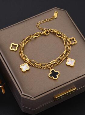 New ndy Gold Color Cuba Chain Charm Bracelets Women Men Hip0