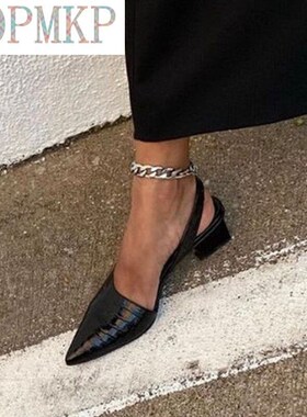 Genuien Leather Vintage Pointed Toe Women Shoes Pumps Spring