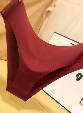 夏季一片式无痕冰丝三角裤舒适透气中低腰棉裆内裤女