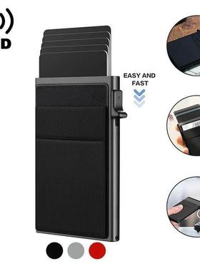 Rfid Credit Card Holder Wallet Metal Thin Slim Bank Card Cas