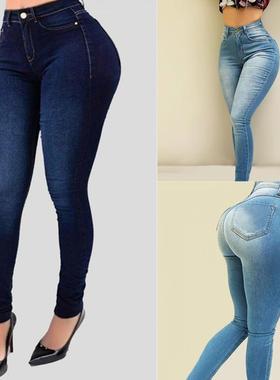2022fashion jeans women high waist ladies long pants 女裤