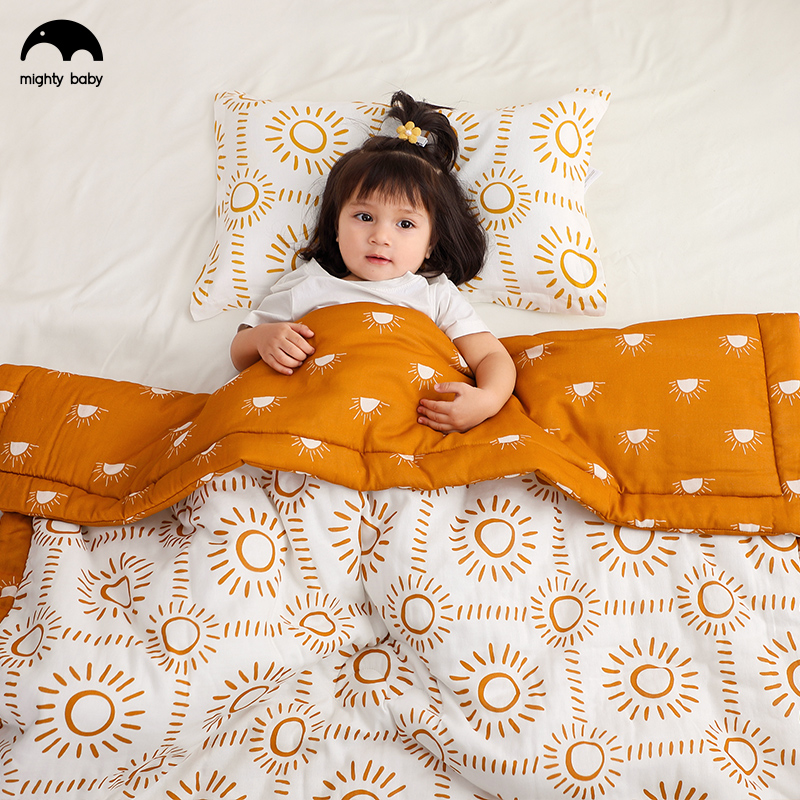 MIGHTYBABY婴幼儿童控温四季被夹棉被子新生儿盖被幼儿园午睡盖毯