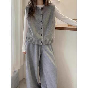 MONLOUVE针织马甲外套女士春秋冬2025年新款洋气时髦外穿时尚欧货