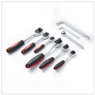 快速套筒棘轮扳手大中小飞双向万用汽修工具扳工业级24齿家用