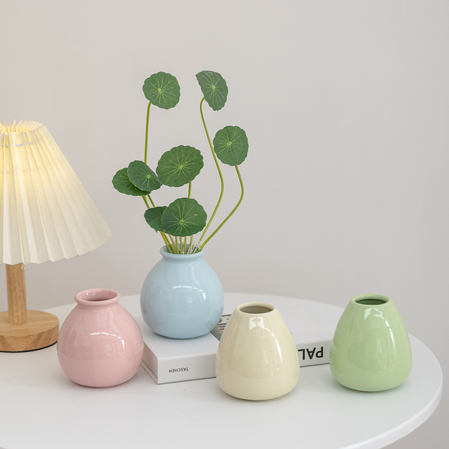 迷你陶瓷小花瓶奶油风装饰高级感简约客厅干花插花水养绿植小摆设