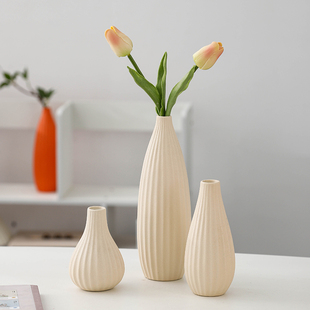 高级感简约陶瓷花瓶电视柜桌面摆件家居饰品客厅插花干花鲜花水养