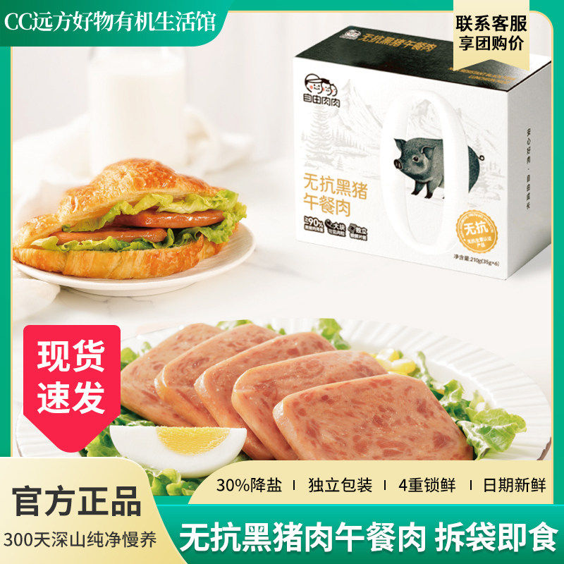 远方的梦想黑猪肉午餐肉无抗黑猪肉口饱满肉感降盐健康零食
