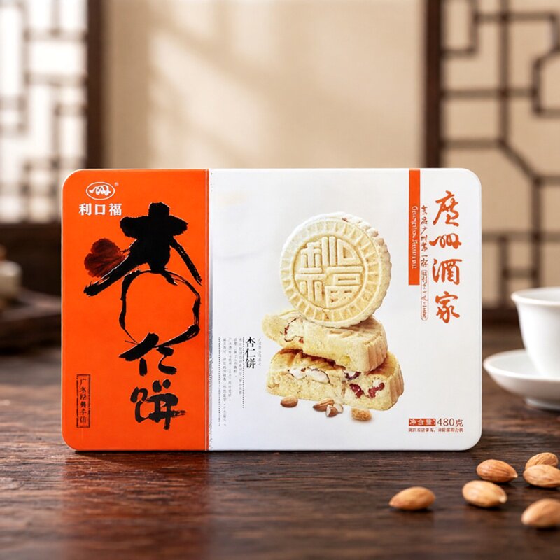 广州酒家广州特产杏仁饼480g*1盒特色糕点广州发货图片