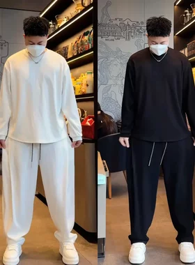 极简风松弛感圆领休闲运动套装