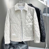 百搭简约纯色长袖 秋冬男士 保暖轻薄棉衣时尚 外套休闲户外翻领夹克