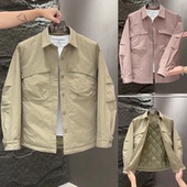 秋冬加厚大口袋二棉外套男潮流百搭防风加棉保暖休闲户外翻领夹克