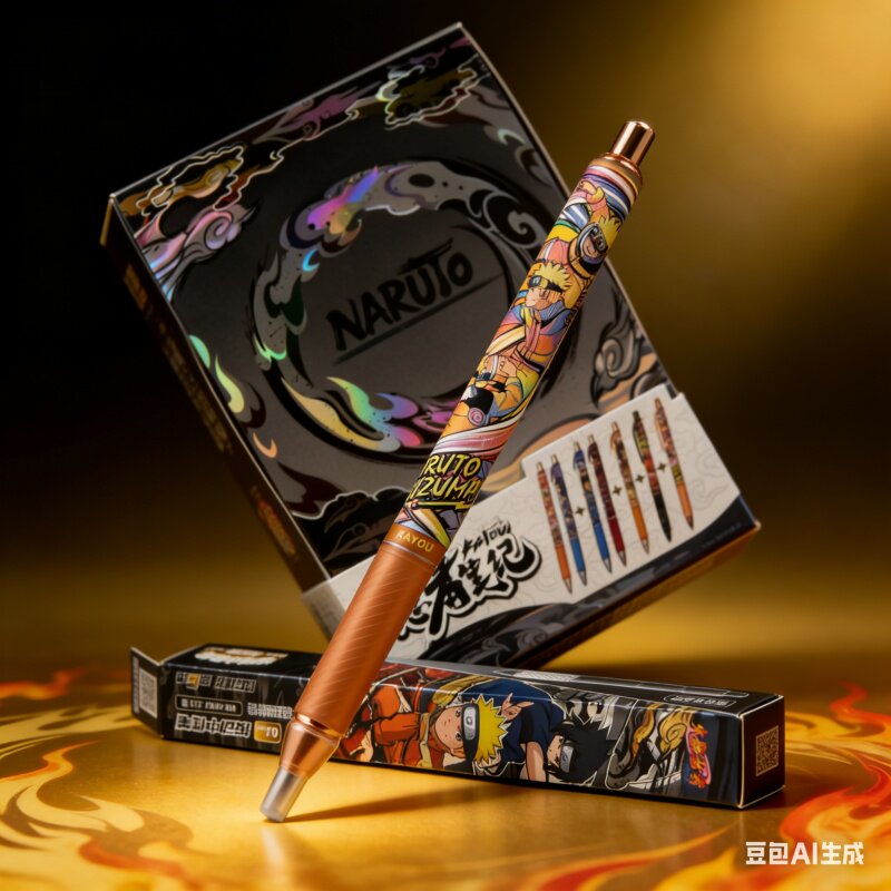 卡游火影忍者盲盒笔燃动版第6弹六至臻款漩涡鸣人特别羁绊款佐助