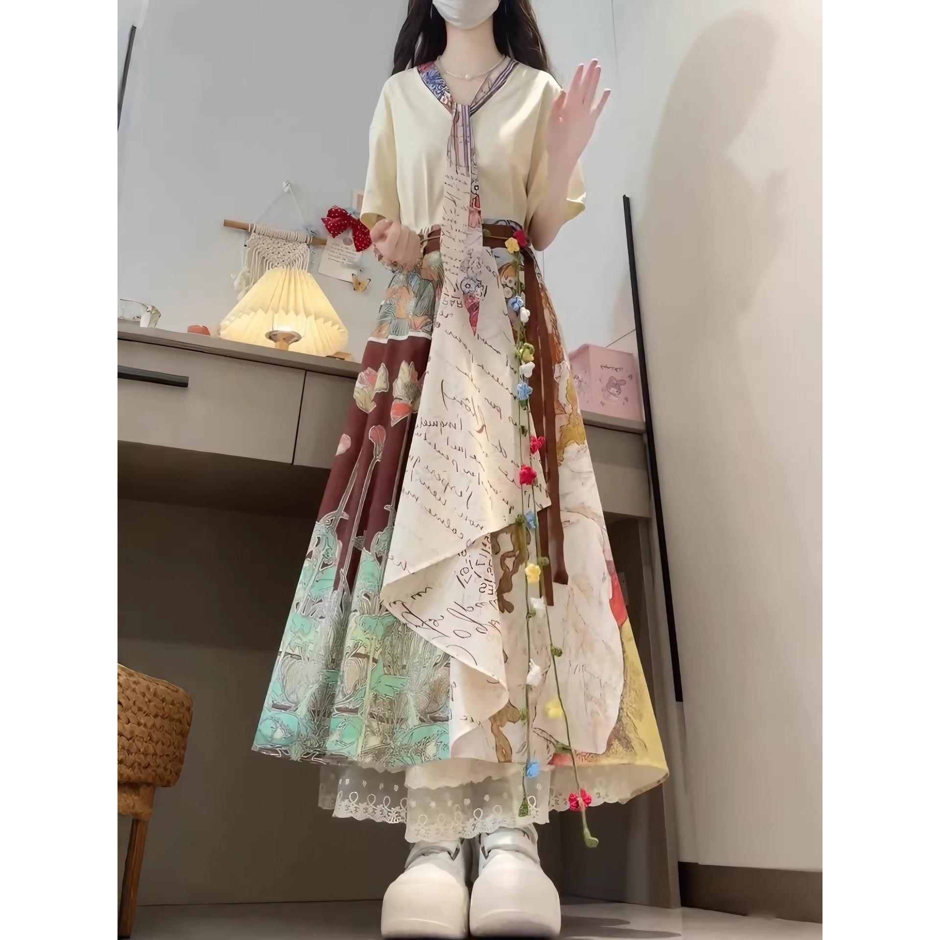 春夏搭配一整套复古设计图片
