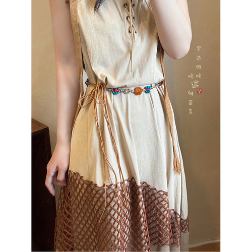 编织绳腰链波西米亚风复古