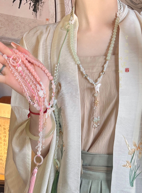 蝴蝶璎珞背云流苏项链新中式国风