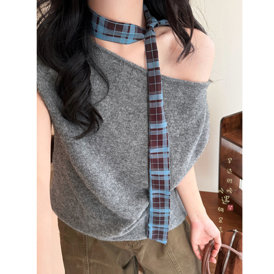 波点长条丝巾2025新款复古