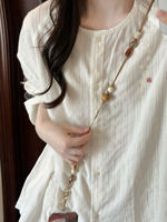 Retro beaded crossbody phone lanyard for women, 2026 new anti-drop and anti-loss phone strap thumbnail 4