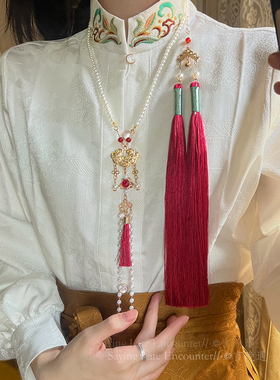 平安锁珍珠项链轻奢小众高级感