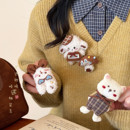 童心布艺 搭配毛衣别针配饰固定扣 可爱卡通毛绒小熊玩偶胸针女款