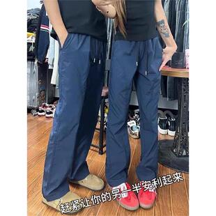 2025新款新款藏青美式斜切冲锋裤男潮牌直筒速干防水休闲裤户外机