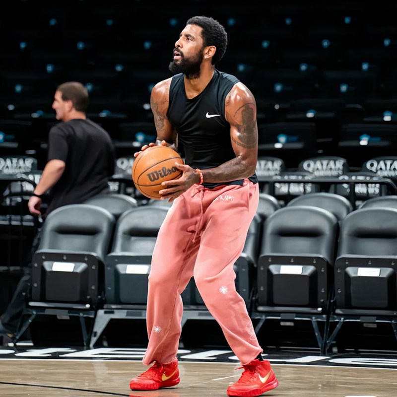 欧文同款粉色训练裤印花潮牌运动卫裤美式篮球长裤直筒九分宽松男,运动服/休闲服装,运动长裤,淘宝优惠券,粉丝福利购,淘宝优惠卷