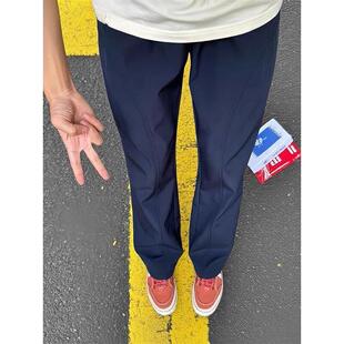 冲锋裤 青少年潮牌直筒户外运动速干防水藏青色休 斜切工装 美式