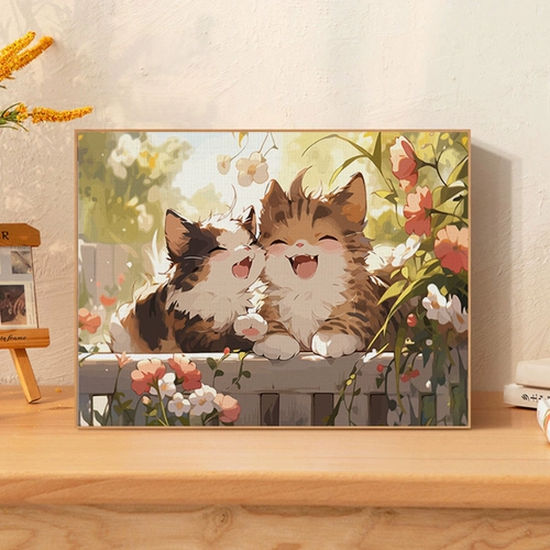 Цифровой акрил для рисования, масляная краска, кот, «сделай сам»