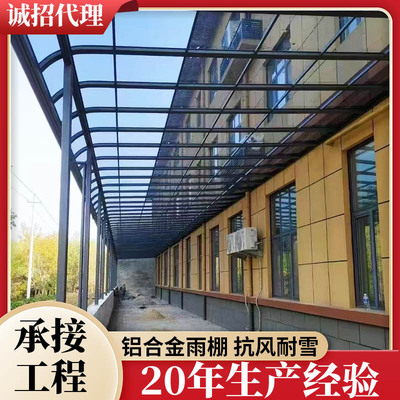 铝合金遮阳雨棚 户外阳台露台阳光板雨棚 小区门口车库停车场车棚
